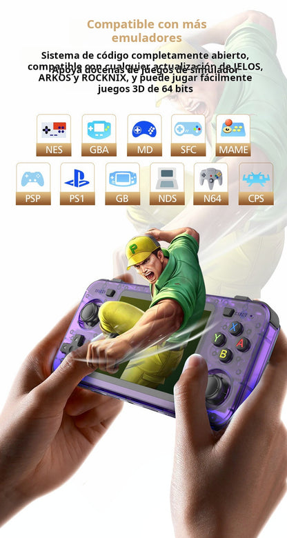 Consola Retro Portátil R36H 3.5' IPS, Doble Joystick, Mas de 40,000 Juegos, 3000mAh