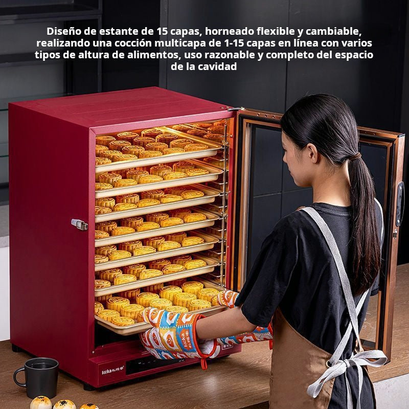 Horno eléctrico de convección 80L a 120L, multi bandeja, doble ventilador para panadería y repostería