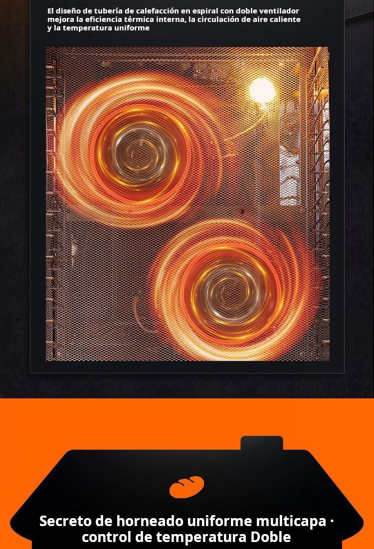 Horno eléctrico de convección 80L a 120L, multi bandeja, doble ventilador para panadería y repostería