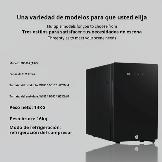 Refrigerador de leche para cafetera 16L a 23L, mini nevera profesional para máquinas de café