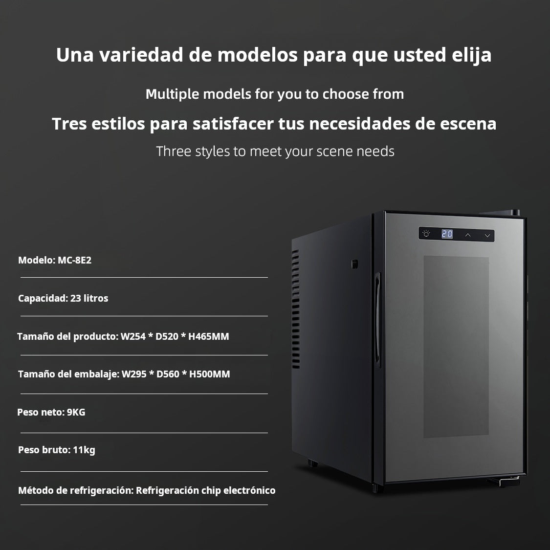 Refrigerador de leche para cafetera 16L a 23L, mini nevera profesional para máquinas de café