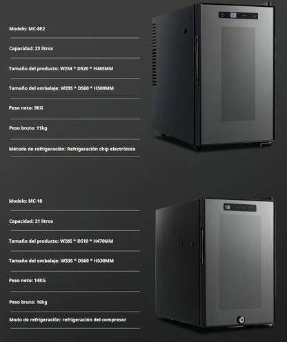 Refrigerador de leche para cafetera 16L a 23L, mini nevera profesional para máquinas de café