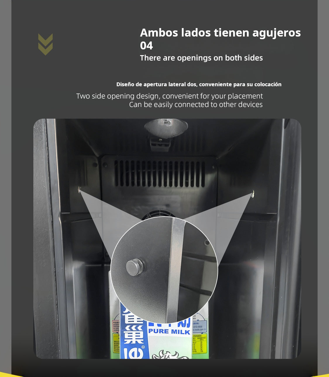 Refrigerador de leche para cafetera 16L a 23L, mini nevera profesional para máquinas de café