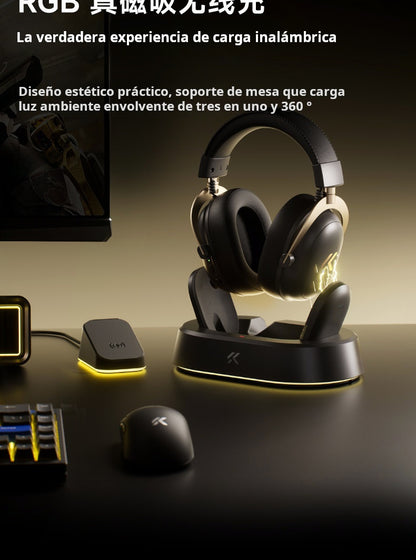 MCHOOSE V9 Turbo+ Racing Headset with Wireless Charging Over-Ear Gaming Headband Quad Mode with McHose Delta
