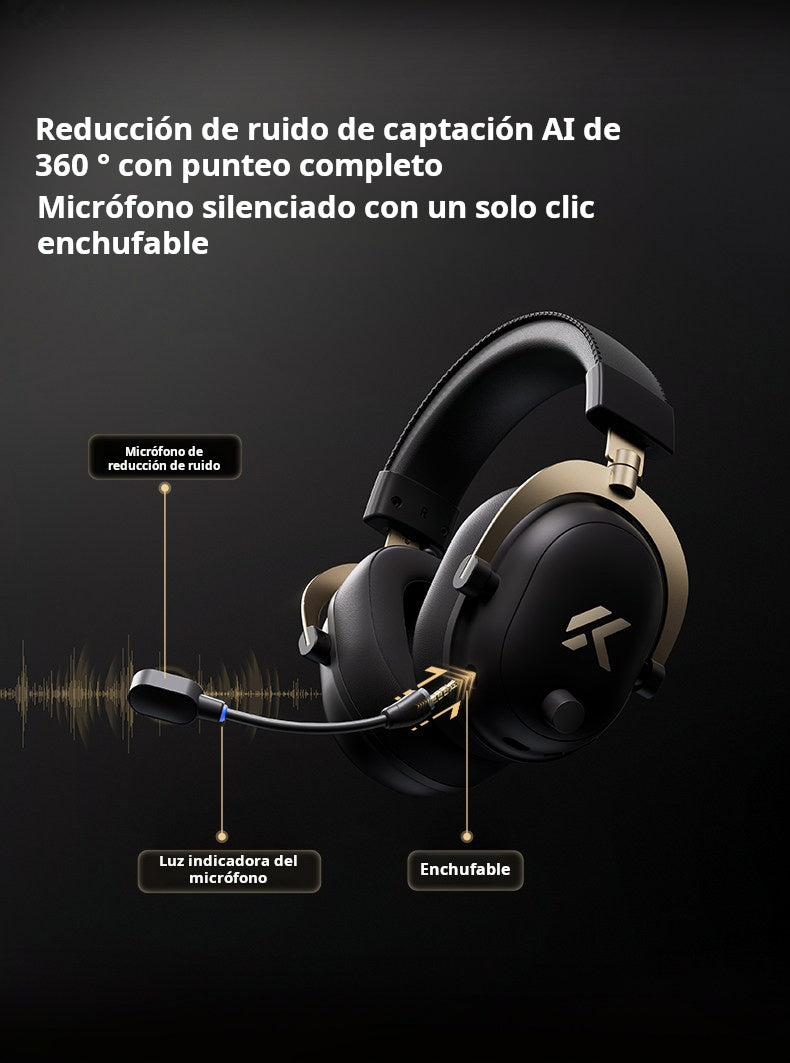 MCHOOSE V9 Turbo+ Racing Headset with Wireless Charging Over-Ear Gaming Headband Quad Mode with McHose Delta