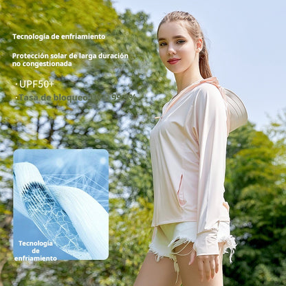 Chamarra Ligera con Capucha y Protección Solar UPF 50+ | Unisex