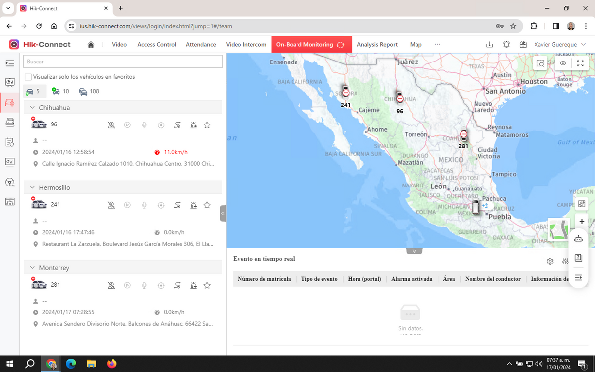 Licencia Hik-Connect Teams / Gestion y Monitoreo de Video Vehicular / GPS (Ubicación) / 1 Dispositivo / 1 Año