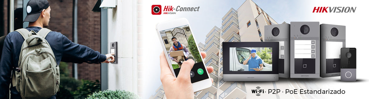 Videoportero IP Multiapartamento con Reconocimiento Facial / Llamada a App HikConnect (requiere monitor) / Protección IP65 / Apertura por Rostro