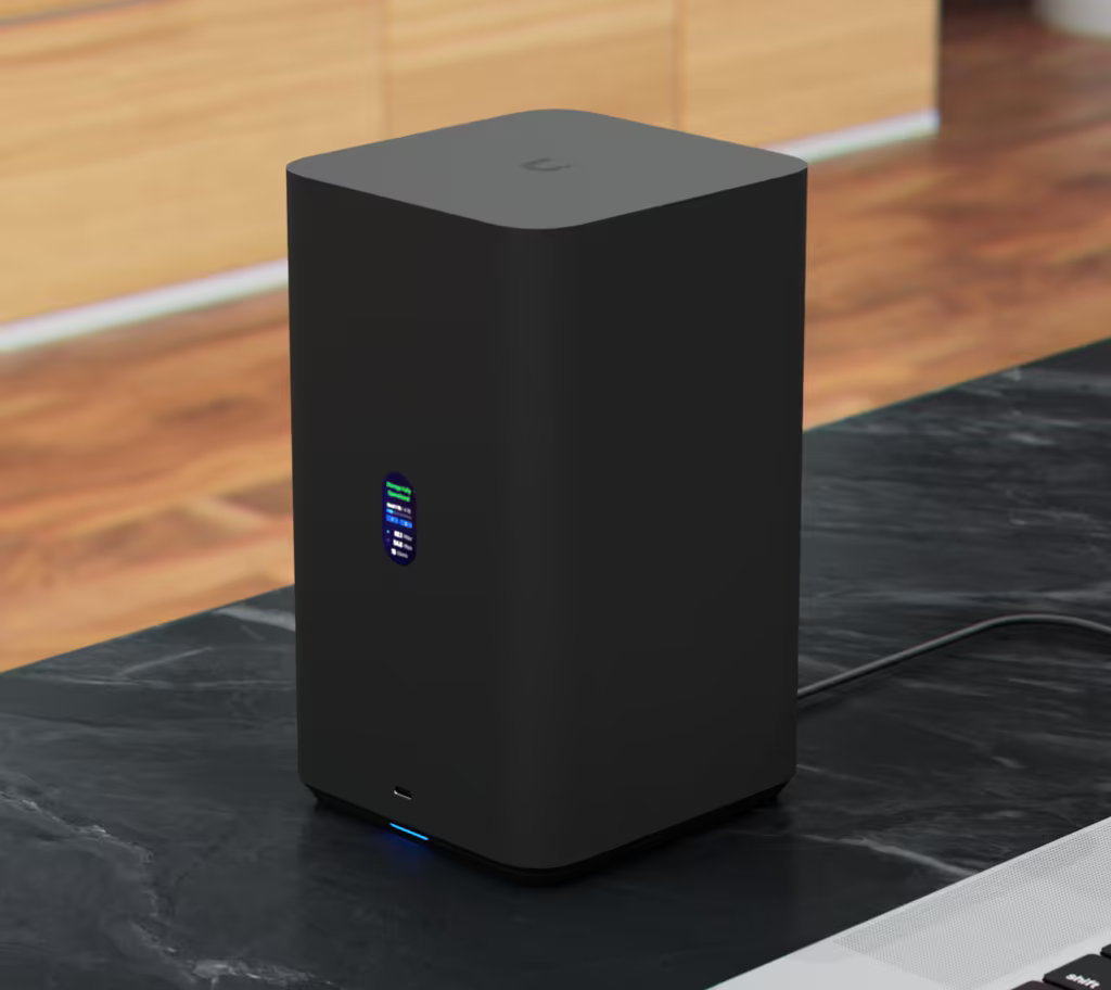 UniFi UNAS-2 – Servidor NAS Compacto de 2 Bahías para HDD 3.5" SATA, Puerto 2.5 GbE, USB-C y PoE++
