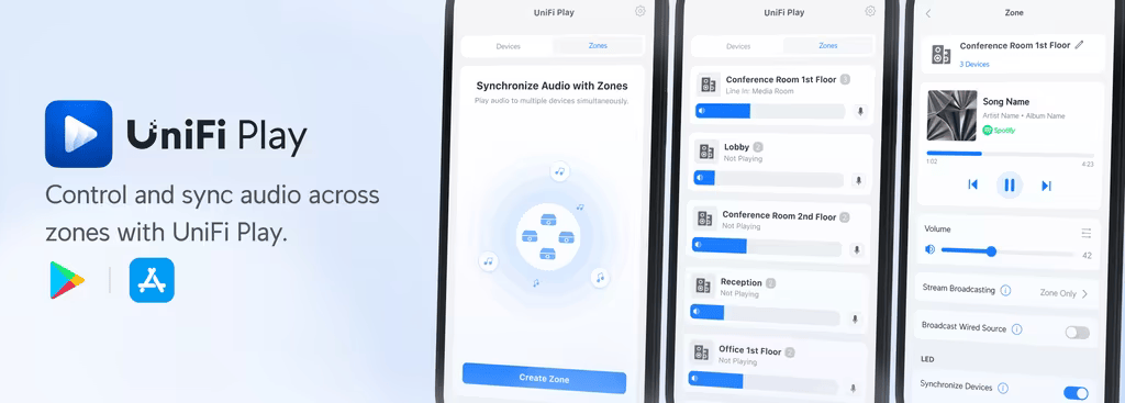 Streamer de Audio Digital PoE Multi-Zona Compacto con Diseño Versátil, Control Intuitivo y Compatibilidad con Múltiples Servicios de Streaming de
