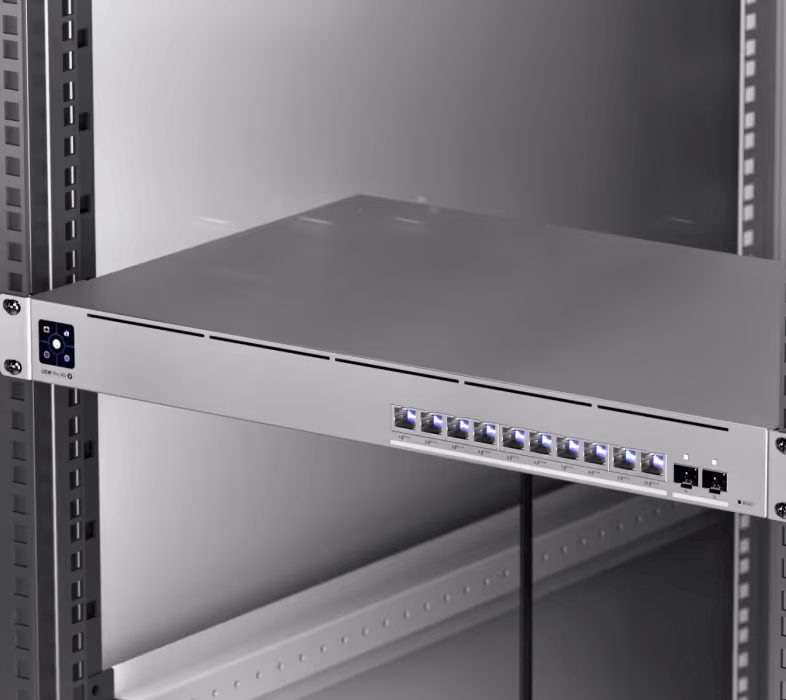 USW Pro XG 10 PoE Switch PoE+++ Capa 3 Etherlighting™ de 10 Puertos 10GbE (Todos PoE+++) y 2 Puertos SFP+ con Disponibilidad PoE de 400W