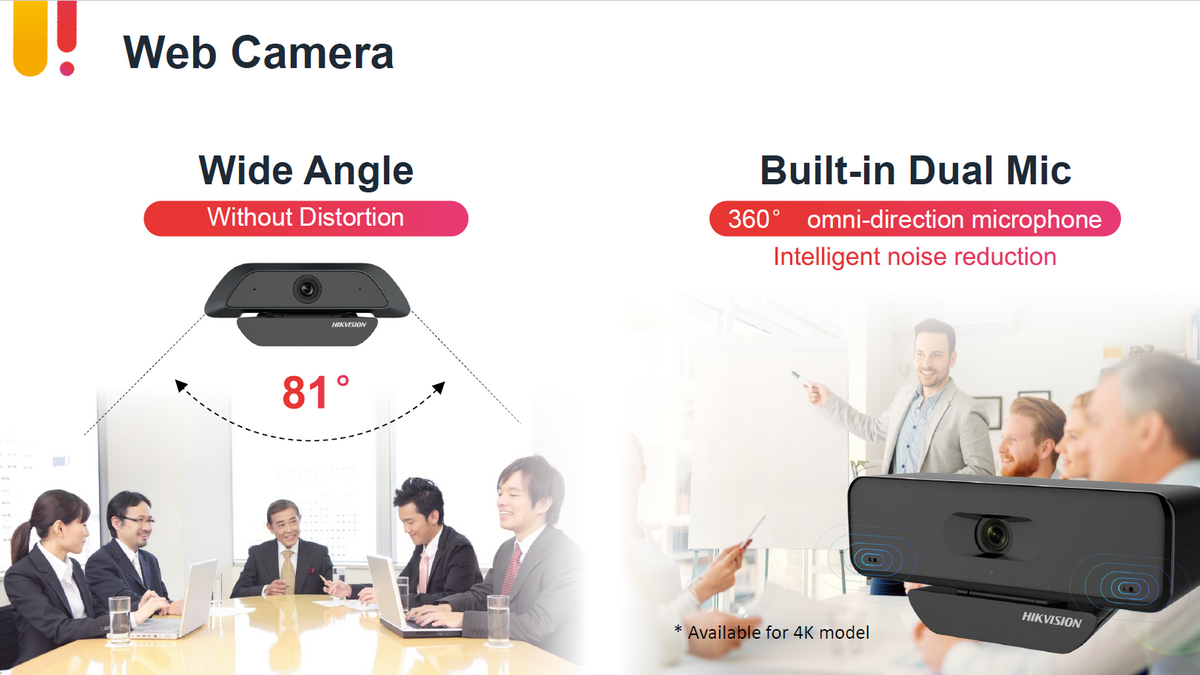 Cámara Web 2K (4 Megapixel) / Giro 360° / Gran Angular / Micrófono Integrado / Conector USB de 1.5 mts / Fácil de Instalar / Reducción de Ruido